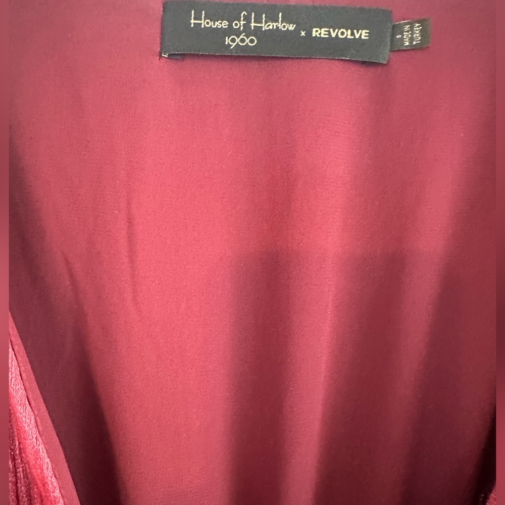 House Of Harlow X Revolve Rhea Maxi Dress Raspberry Red Size S - Picture 9 of 10